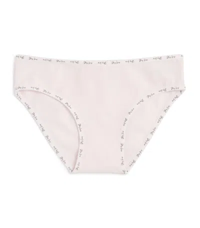 Story Loris Kids' Logo-trim Briefs (3-14 Years) In Pink