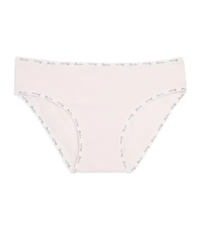 Story Loris Kids' Logo-trim Knickers In Pink