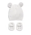 Story Loris Mouse Beanie And Boots Gift Set In White