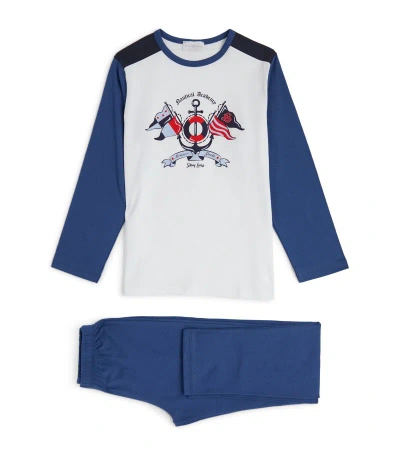 Story Loris Kids' Nautical Academy Pyjama Set (4-14 Years) In Blue