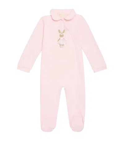Story Loris Kids' Organic Cotton Bunny All-in-one In Pink