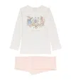 Story Loris Rabbit And Cat Print Pyjamas In White