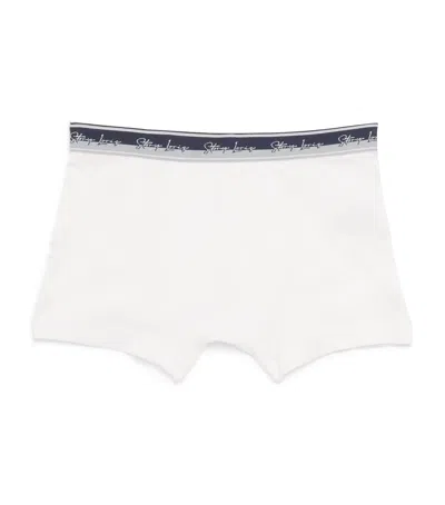 Story Loris Kids' Stretch-cotton Boxer Shorts In White