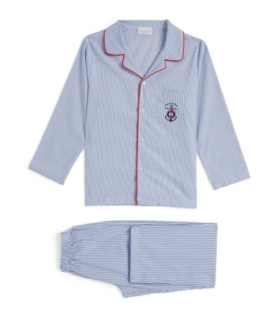 Story Loris Kids' Striped Pyjama Set (4-14 Years) In Blue
