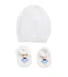 Story Loris Teddy Bear Boots And Beanie Gift Set In White