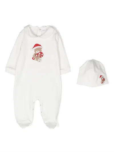 Story Loris Teddy-print Baby Grow In Neutrals