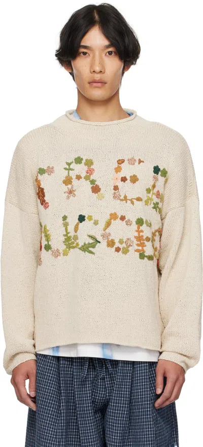 Story Mfg. Beige Twinsun Knit Rollneck Sweater