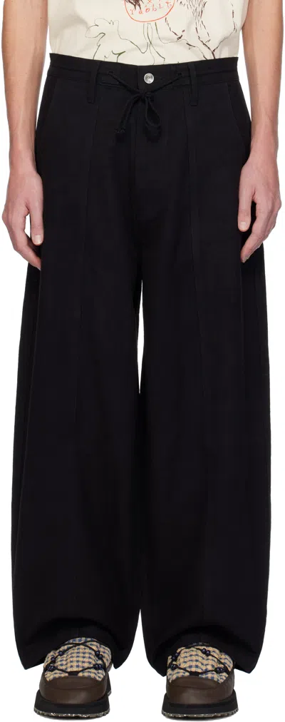 Story Mfg. Black Document Trousers
