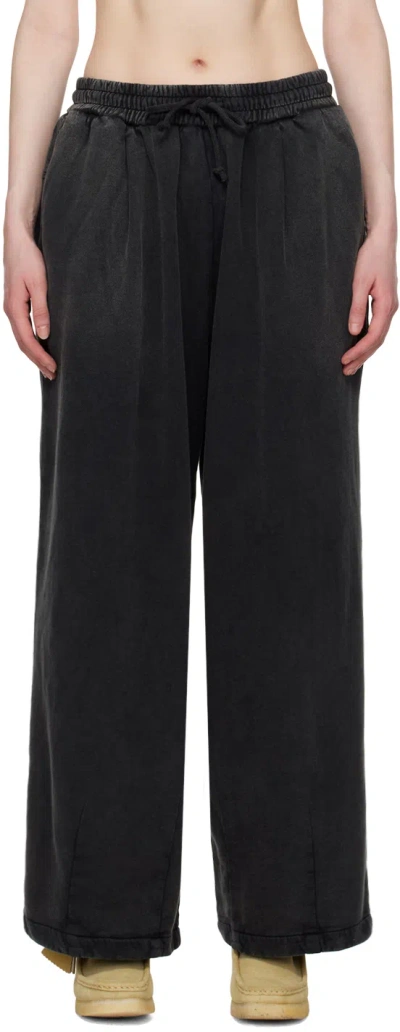 Story Mfg. Black Geo Sweatpants In Faded Black