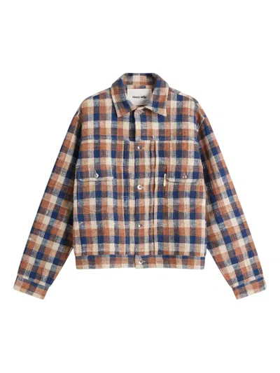 Story Mfg. Check-print Shirt Jacket In Neutral