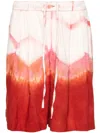 Story Mfg. Bridge Grapefruit Clamp-dye Shorts In Multi
