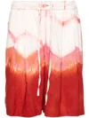Story Mfg. Bridge Grapefruit Clamp-dye Shorts In Multi
