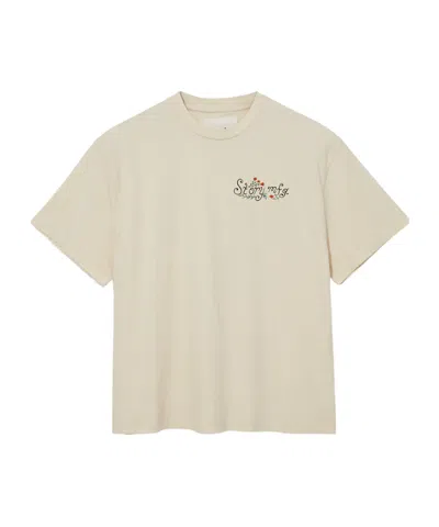 Story Mfg. Crew Neck Short-sleeved T-shirt In Brown