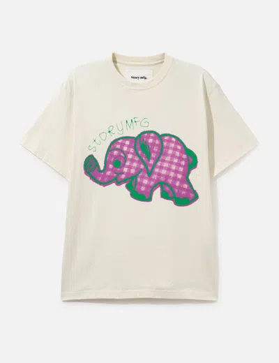 Story Mfg. Elephant T-shirt In White/白色/화이트/ホワイト