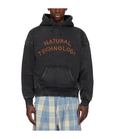 Story Mfg. Geo Organic-cotton Hoodie In Black