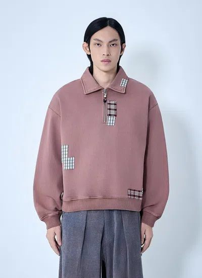 Story Mfg. Geo Patchwork Sweatshirt In Purple