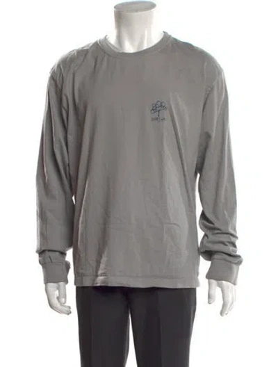 Pre-owned Story Mfg. Graphic Print Crew Neck T-shirt In Grey