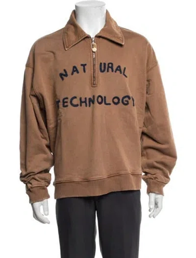Pre-owned Story Mfg. Graphic Print Jacket In Brown