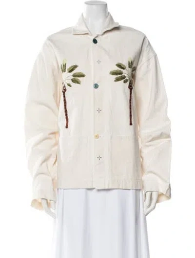 Pre-owned Story Mfg. Graphic Print Jacket In Neutral