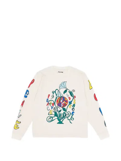 Story Mfg. Grateful Long-sleeve Graphic T-shirt In White