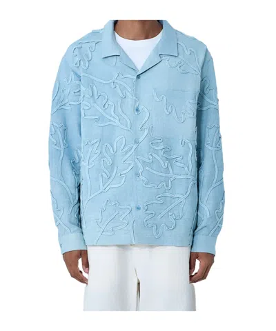 Story Mfg. Greetings Embroidered Shirt In Blue