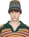 Story Mfg. Khaki & Blue Brew Bucket Hat In Yellow Butterfly