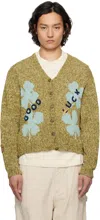 Story Mfg. Khaki Twinsun Knit Cardigan In Twisted Olive Luck