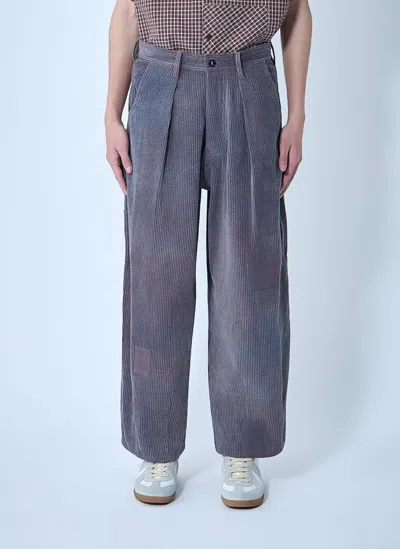 Story Mfg. Lush Corduroy Cotton Carpenter Trousers In Purple