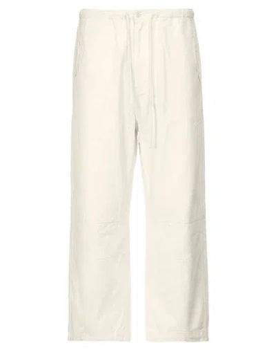 Story Mfg. Man Pants Ivory Size Xl Organic Cotton In White