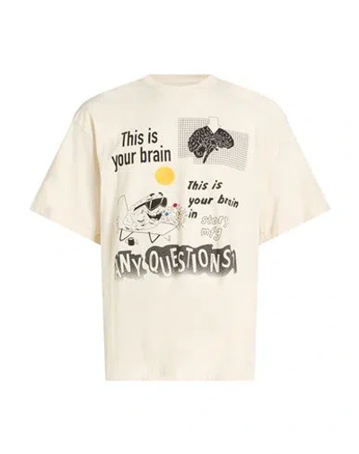 Story Mfg. Man T-shirt Ivory Size L Organic Cotton In White