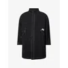 Story Mfg. Mens Black Bramble Oversized Cotton Parka Jacket In Black