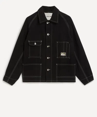Story Mfg. Mens Black Railroad Denim Jacket