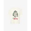 Story Mfg. Mens Ecru Young Tress Short-sleeve Cotton-jersey T-shirt In Neutral