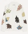 Story Mfg. Mens Greetings Applique Bowling Shirt In White