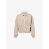 Story Mfg. Mens Grey Walking Patchwork Cotton-jersey Cardigan In Neutral