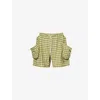 Story Mfg. Mens Moss Check Salt Checked Cotton Shorts Xl In Green