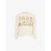 Story Mfg. Mfg Mens Ecru Twinsun Embroidered Knitted Cotton Jumper In Neutral
