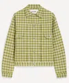 Story Mfg. Mens Moss Check Tuesday Check-print Cotton-poplin Jacket