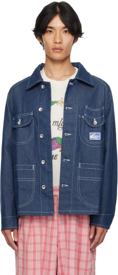 Story Mfg. Navy Circuit Denim Jacket