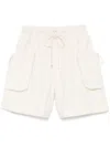 Story Mfg. Off White Bermuda Cargo Short In Beige
