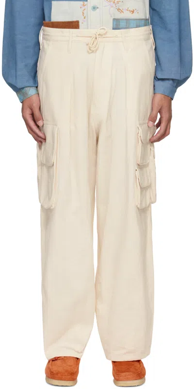 Story Mfg. Off-white Forager Cargo Pants In Ecru