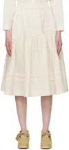 Story Mfg. Off-white Juniper Midi Skirt In Ecru