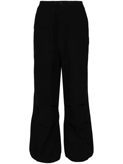 Story Mfg. Organic Cotton Straight Trousers In Black