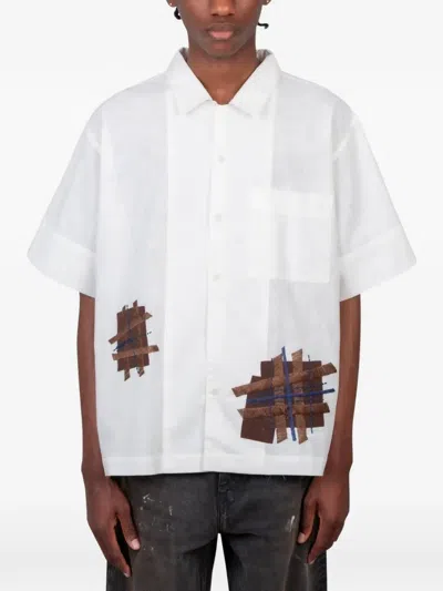 Story Mfg. Patched-up Shirt In White
