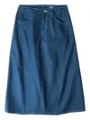 Story Mfg. Pocketed A-line Skirt In Blue