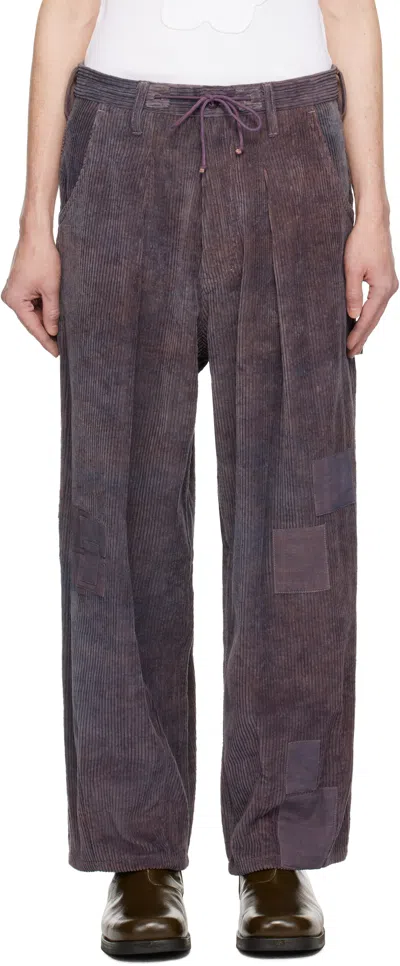 Story Mfg. Purple Lush Carpenter Trousers In Purple Scarecrow Cor