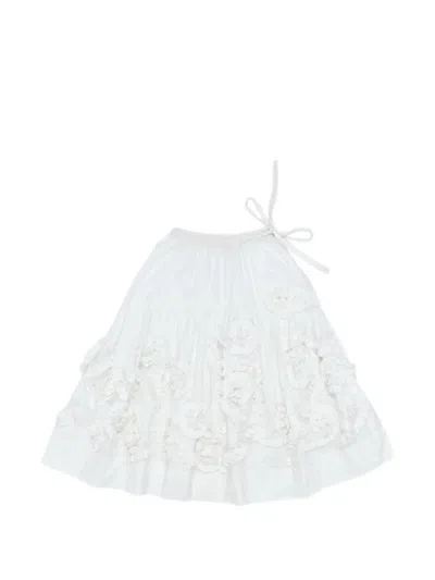 Story Mfg. Ruffled Tiered Maxi Skirt In White