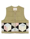 Story Mfg. Green Sleeveless Zip Vest In Green