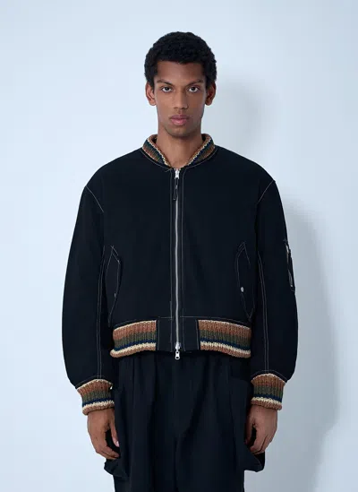 Story Mfg. Seed Bomber Jacket In Black