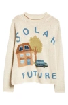 Story Mfg. Solar Future Organic Cotton Sweater In Ecru Solar Future
